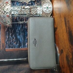 Coach Gray Leather Wallet